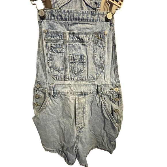 Vintage No Boundaries Bib Overall Shorts Denim Size Small (Juniors 3-5) - Picture 6 of 14